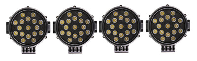 2019-2026 Dodge Ram 1500 Classic Roll Bar Kit Incl. 2 pairs of 7.0"Dia.  LED  Lights w/ Black Trim Rings w/ Wiring Harness and Switch | Black Horse Off Road - Image 6