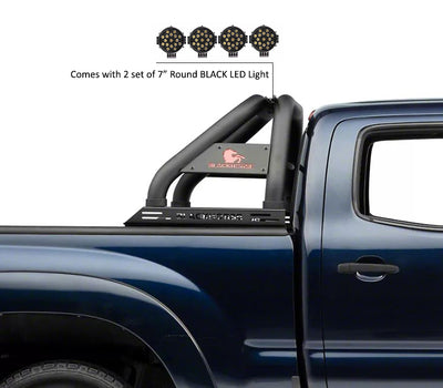 2015-2026 Canyon Classic Roll Bar Kit Incl. 2 pairs of 7.0"Dia.  LED  Lights w/ Black Trim Rings w/ Wiring Harness and Switch | Black Horse Off Road - Image 8