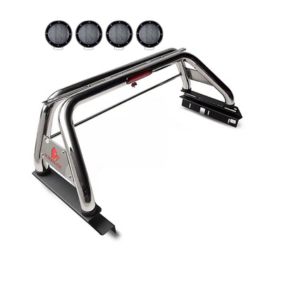2015-2026 Canyon Classic Roll Bar Kit 2 sets of 5.3" Dia.  Black LED Flood Lights w/ Harness and Switch | Black Horse Off Road - Image 10