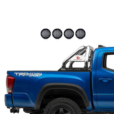 2015-2026 Canyon Classic Roll Bar Kit 2 sets of 5.3" Dia.  Black LED Flood Lights w/ Harness and Switch | Black Horse Off Road - Image 7