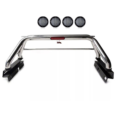 2015-2026 Canyon Classic Roll Bar Kit 2 sets of 5.3" Dia.  Black LED Flood Lights w/ Harness and Switch | Black Horse Off Road - Image 9