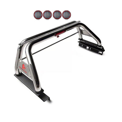 2015-2026 Canyon Classic Roll Bar Kit 2 sets of 5.3" Dia.  Black LED Flood Lights w/ Harness and Switch | Black Horse Off Road - Image 8