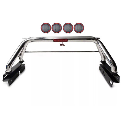 2015-2026 Canyon Classic Roll Bar Kit 2 sets of 5.3" Dia.  Black LED Flood Lights w/ Harness and Switch | Black Horse Off Road - Image 9