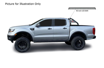 2019-2026 Ford Ranger Classic Roll Bar Kit Includes 1 40in LED Light Bar | Black Horse Off Road - Image 4