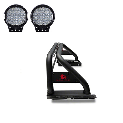 2019-2026 Ford Ranger Classic Roll Bar Kit W/ Set of 9" Black Round LED Light | Black Horse Off Road - Image 5