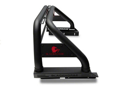 2019-2026 Ford Ranger Classic Roll Bar Kit Incl. 2 pairs of 7.0"Dia.  LED  Lights w/Red Trim Rings w/ Wiring Harness and Switch | Black Horse Off Road - Image 3