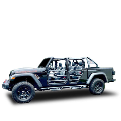 2020-2026 Jeep Gladiator Classic Roll Bar Kit Includes 1 40in LED Light Bar | Black Horse Off Road - Image 1