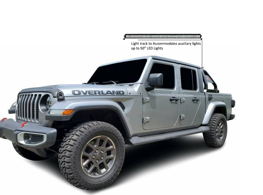 2020-2026 Jeep Gladiator Classic Roll Bar Kit Includes 1 40in LED Light Bar | Black Horse Off Road - Image 5