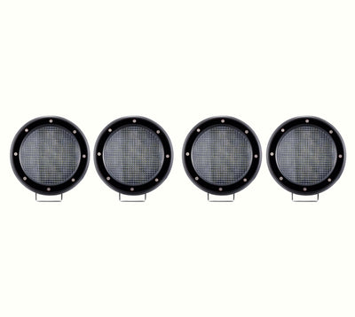 2020-2026 Jeep Gladiator Classic Roll Bar Kit 2 sets of 5.3" Dia.  Black LED Flood Lights w/ Harness and Switch | Black Horse Off Road - Image 2