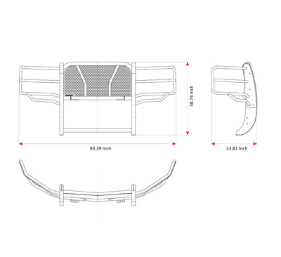 2015-2019 Chevrolet Silverado 2500 Hd Rugged Heavy Duty Grille Guard Kit Modular | Black Horse Off Road - Image 10