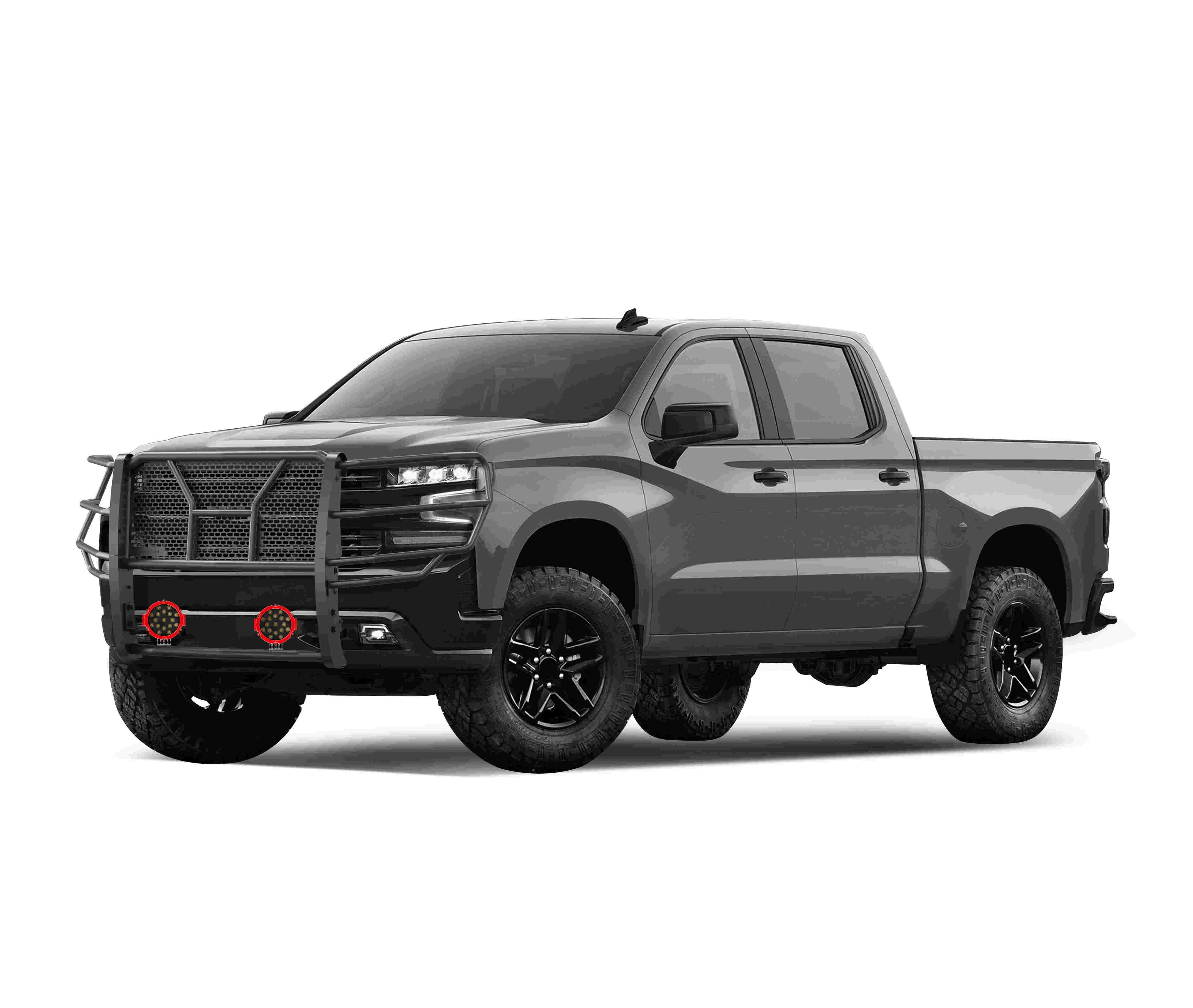 2019-2026 Chevrolet Silverado 1500 Rugged Heavy Duty Grille Guard Kit Modular | Black Horse Off Road - Image 3