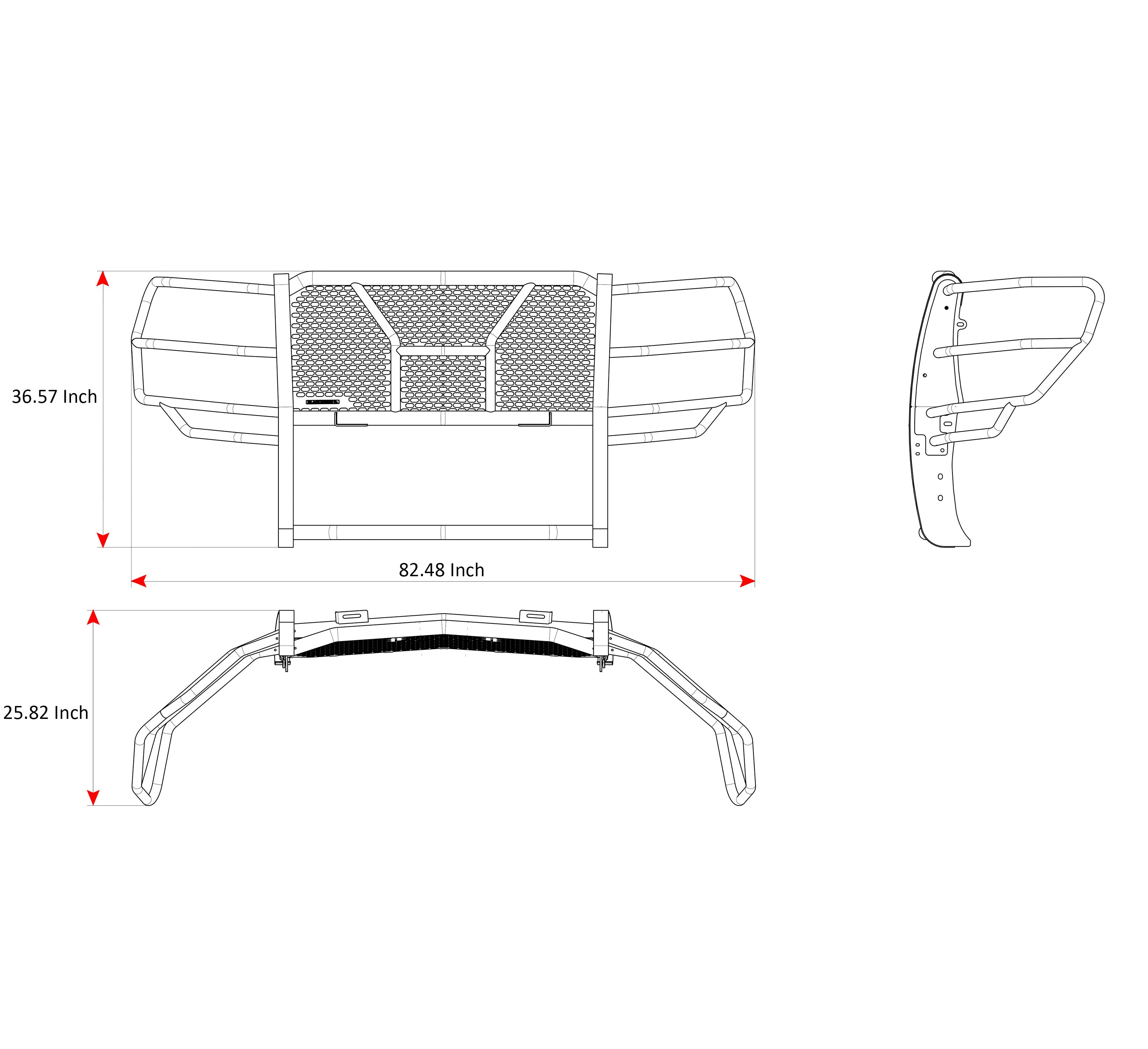 2019-2026 Chevrolet Silverado 1500 Rugged Heavy Duty Grille Guard Modular | Black Horse Off Road - Image 6