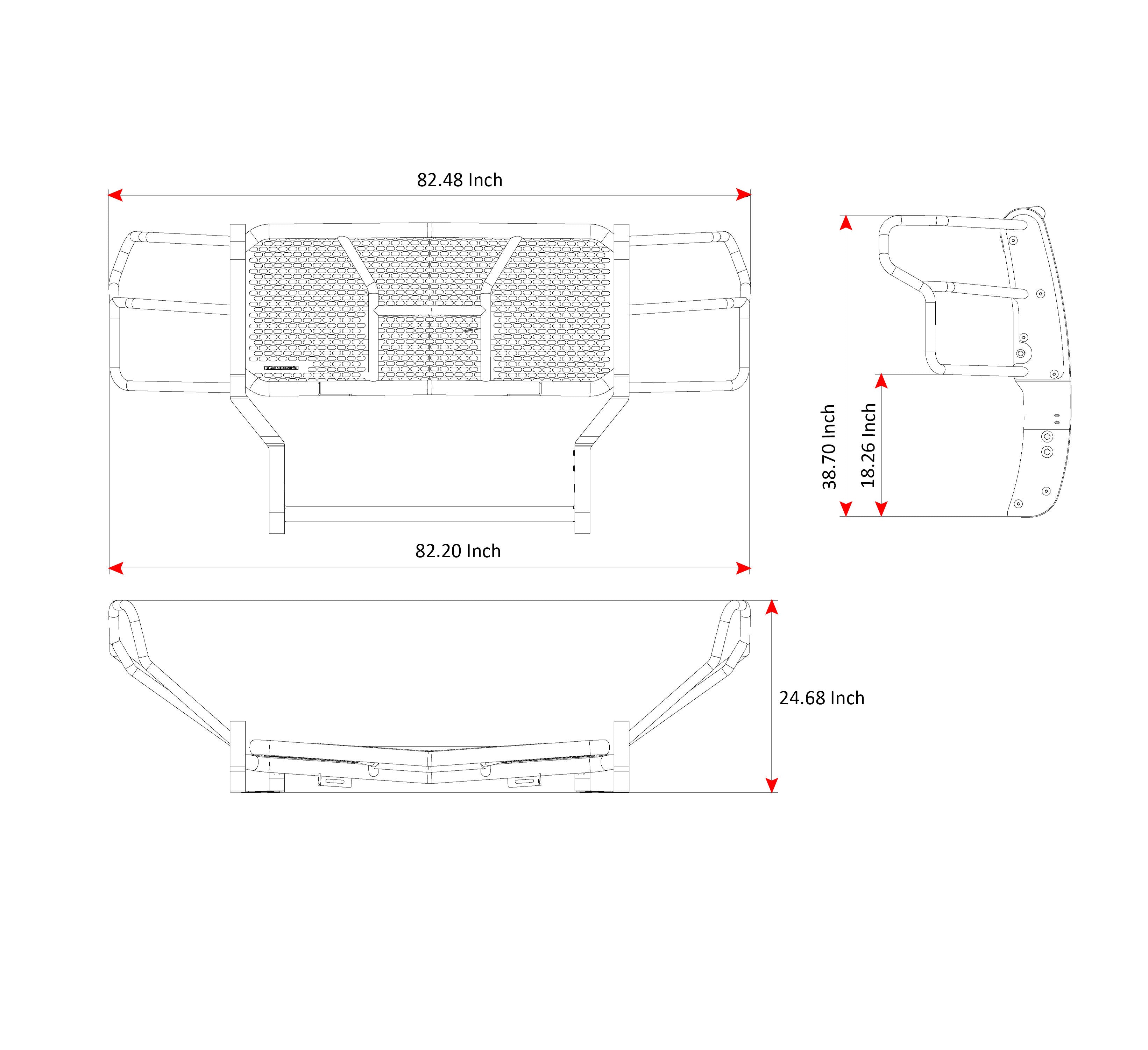 2020-2026 Chevrolet Silverado 2500 Hd Rugged Heavy Duty Grille Guard Kit Modular | Black Horse Off Road - Image 10
