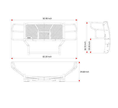 2020-2026 Chevrolet Silverado 2500 Hd Rugged Heavy Duty Grille Guard Kit Modular | Black Horse Off Road - Image 10