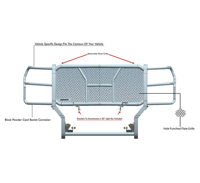 2020-2026 Chevrolet Silverado 2500 Hd Rugged Heavy Duty Grille Guard Modular | Black Horse Off Road - Image 6