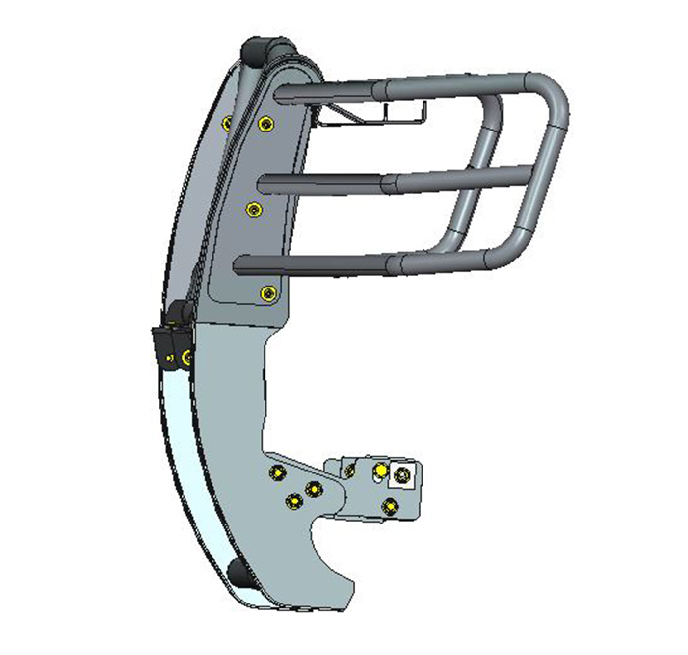 2007-2014 Chevrolet Avalanche Rugged Heavy Duty Grille Guard Kit Modular Includes 20" Double Row LED Light | Black Horse Off Road - Image 4