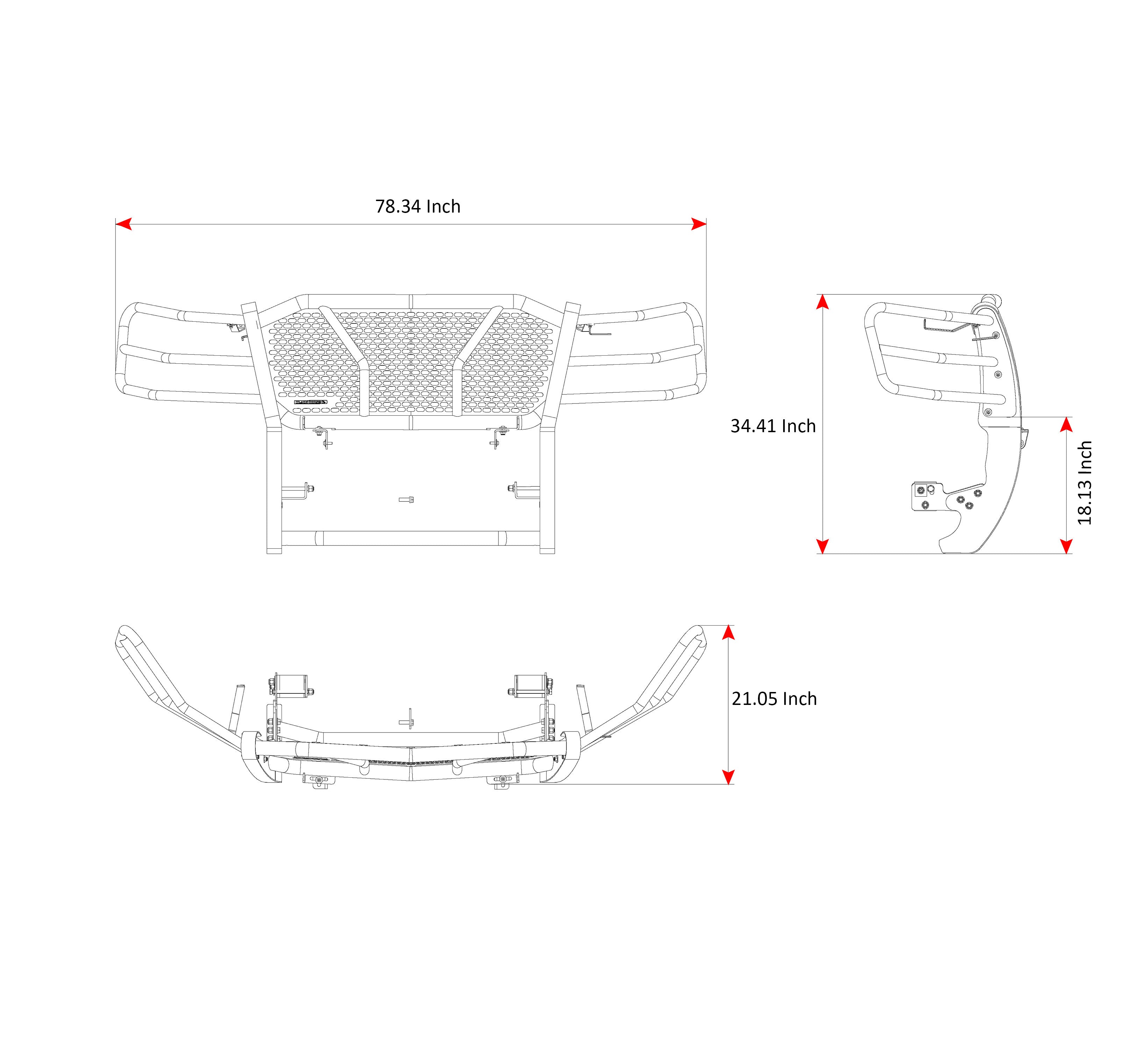 2007-2014 Chevrolet Avalanche Rugged Heavy Duty Grille Guard Kit Modular Incl. pair of 7.0" Dia. LED  Lights w/ Black Trim Rings w/ Wiring Harness and Switch | Black Horse Off Road - Image 10