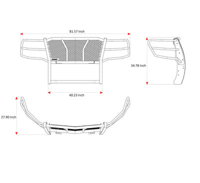 2015-2023 Chevrolet Suburban Rugged Heavy Duty Grille Guard Kit Modular | Black Horse Off Road - Image 10