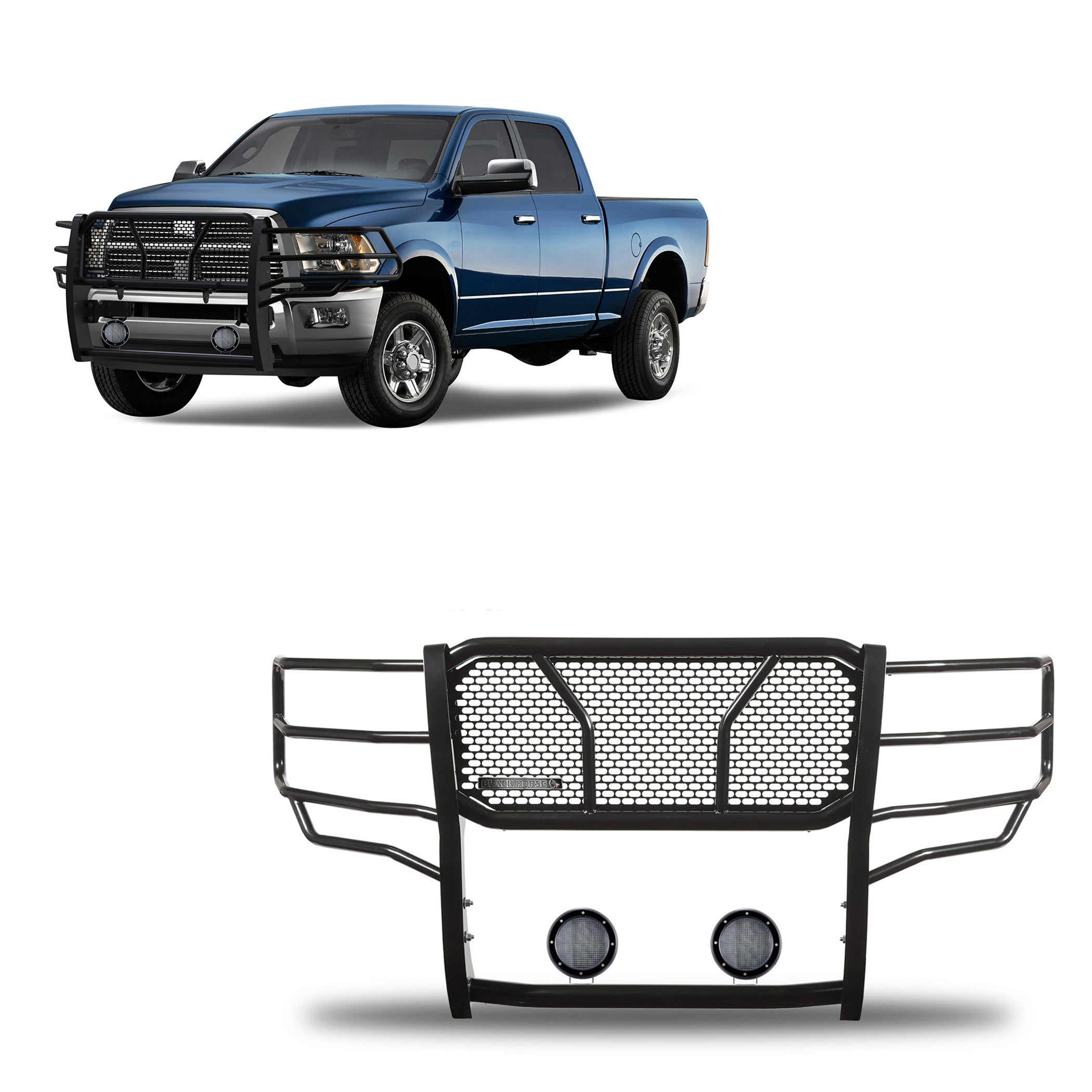 2010-2018 Dodge Ram 2500 Rugged Heavy Duty Grille Guard Kit Modular | Black Horse Off Road - Image 1