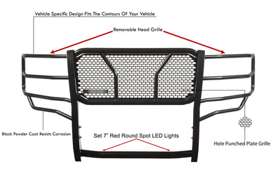2010-2018 Dodge Ram 2500 Rugged Heavy Duty Grille Guard Kit Modular | Black Horse Off Road - Image 5
