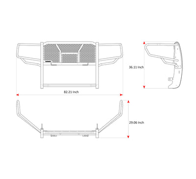 2019-2026 Dodge Ram 1500 Rugged Heavy Duty Grille Guard Kit Modular | Black Horse Off Road - Image 10