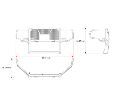 2019-2026 Dodge Ram 2500 Rugged Heavy Duty Grille Guard Kit Modular | Black Horse Off Road - Image 10