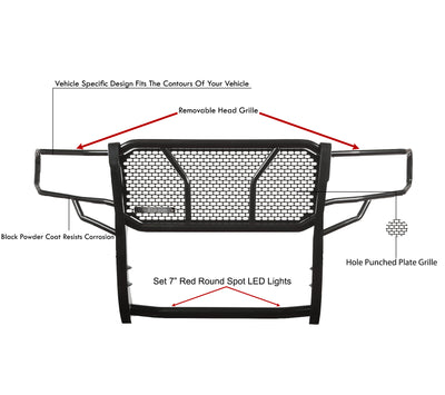 2019-2026 Dodge Ram 2500 Rugged Heavy Duty Grille Guard Kit Modular | Black Horse Off Road - Image 4