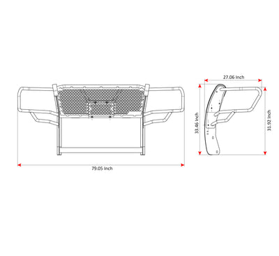 2018-2024 Ford Expedition Rugged Heavy Duty Grille Guard Modular | Black Horse Off Road - Image 9