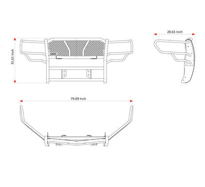 2009-2014 Ford F-150 Rugged Heavy Duty Grille Guard Kit Modular Incl. pair of 7.0" Dia. LED  Lights w/ Black Trim Rings w/ Wiring Harness and Switch | Black Horse Off Road - Image 10