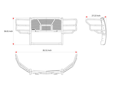2015-2020 Ford F-150 Rugged Heavy Duty Grille Guard Modular | Black Horse Off Road - Image 10