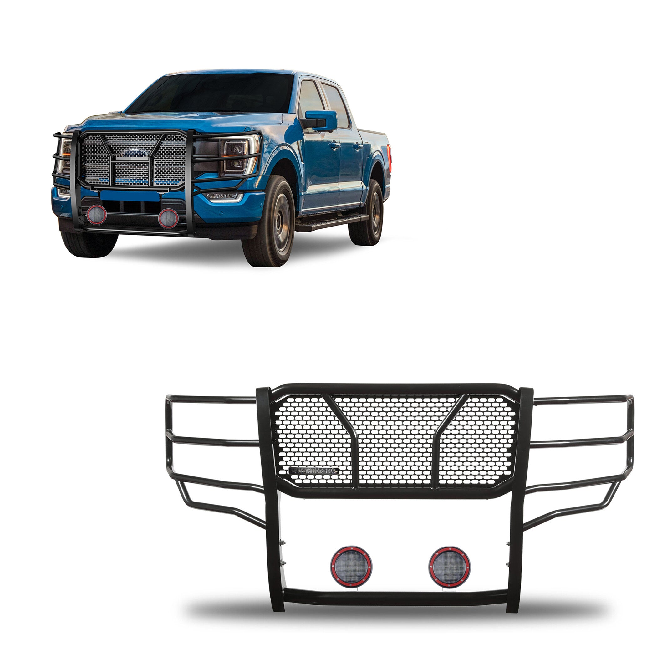 2021-2026 Ford F-150 Rugged Heavy Duty Grille Guard Kit Modular | Black Horse Off Road - Image 1