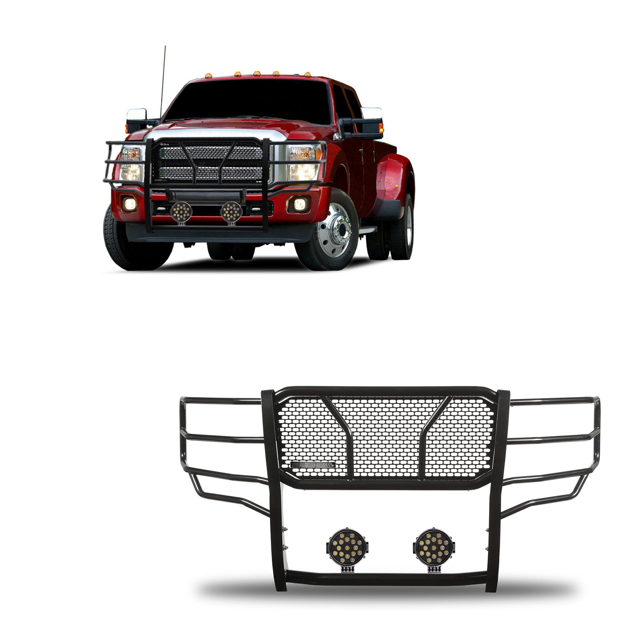 2011-2016 Ford F-250 Super Duty Rugged Heavy Duty Grille Guard Kit Modular | Black Horse Off Road - Image 1