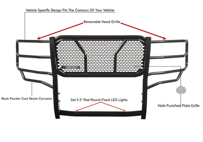 2011-2016 Ford F-250 Super Duty Rugged Heavy Duty Grille Guard Kit Modular | Black Horse Off Road - Image 4