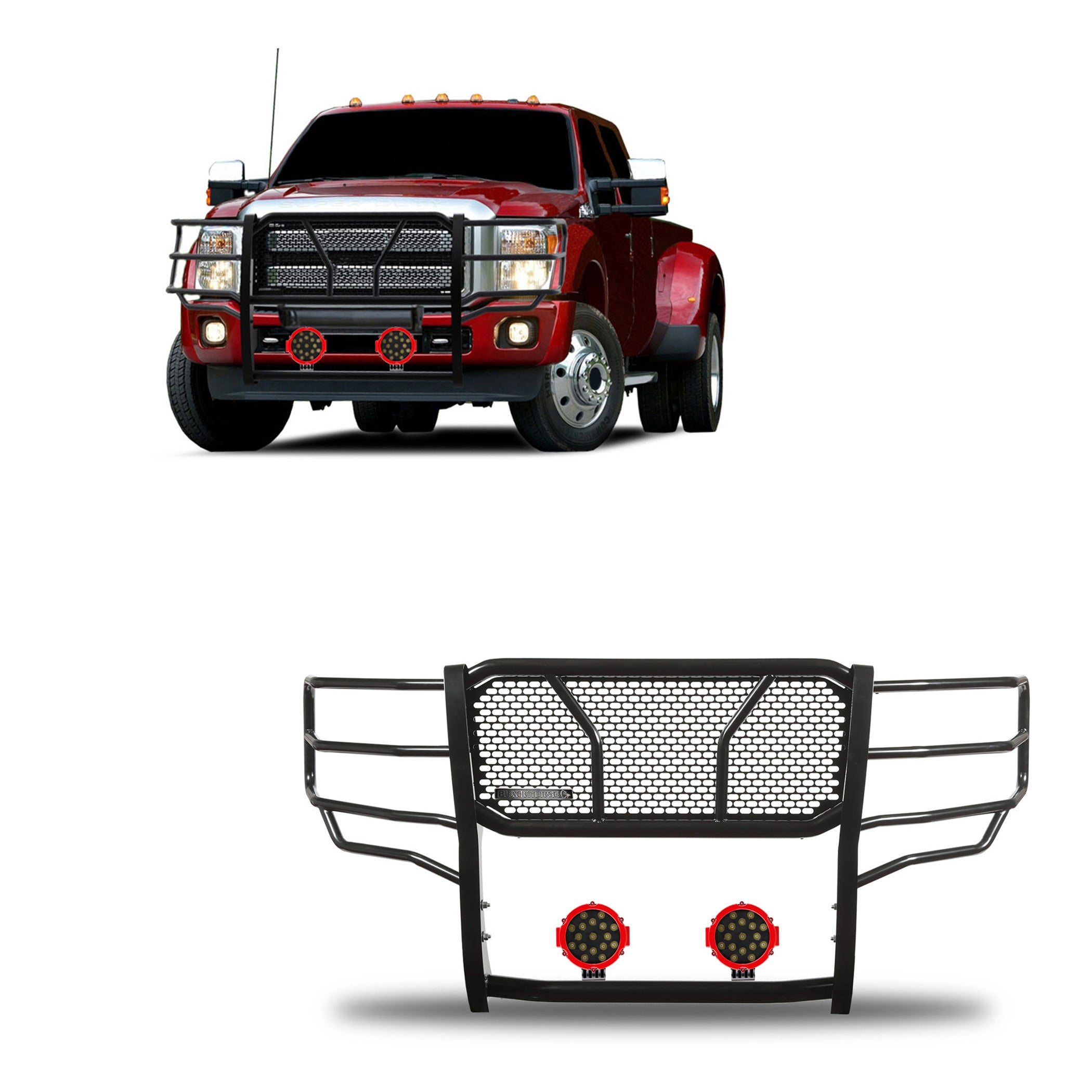 2011-2016 Ford F-250 Super Duty Rugged Heavy Duty Grille Guard Kit Modular | Black Horse Off Road - Image 1