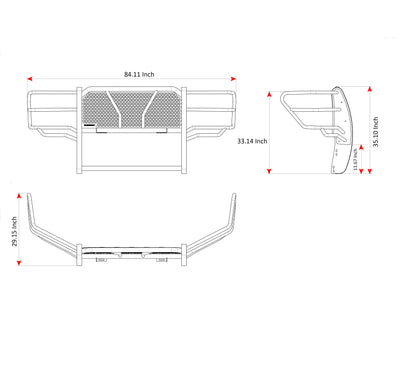 2011-2016 Ford F-250 Super Duty Rugged Heavy Duty Grille Guard Modular | Black Horse Off Road - Image 7