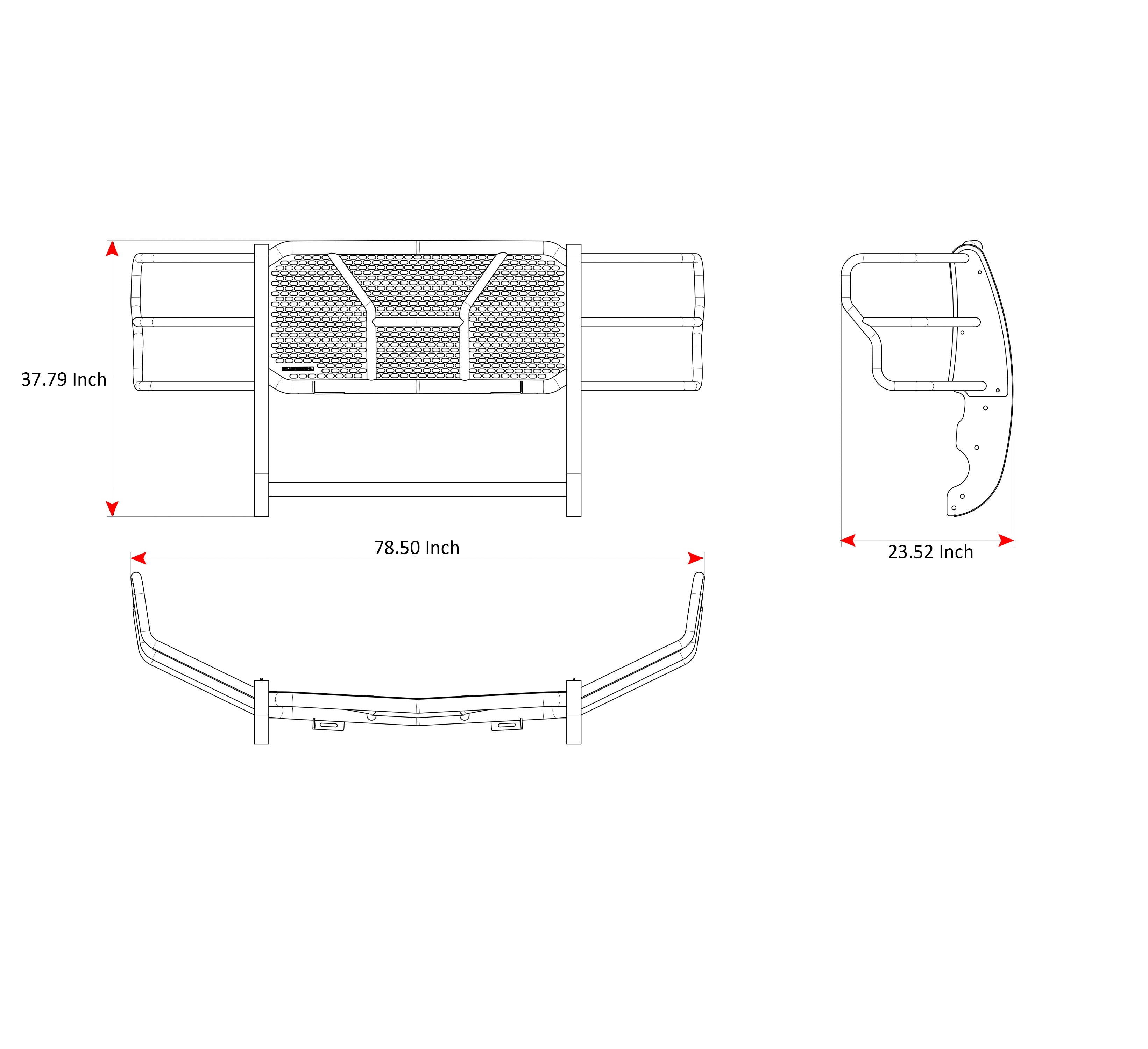 2017-2022 Ford F-250 Super Duty Rugged Heavy Duty Grille Guard Kit Modular | Black Horse Off Road - Image 10