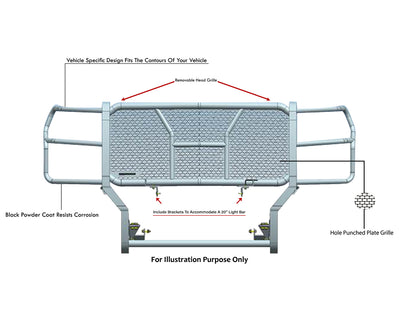 2023-2026 Ford F-250 Super Duty Rugged Heavy Duty Grille Guard Modular | Black Horse Off Road - Image 4