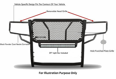 2014-2022 Gmc Sierra 1500 Rugged Heavy Duty Grille Guard Kit Modular | Black Horse Off Road - Image 4
