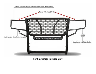 2014-2022 Gmc Sierra 1500 Rugged Heavy Duty Grille Guard Kit Modular | Black Horse Off Road - Image 4