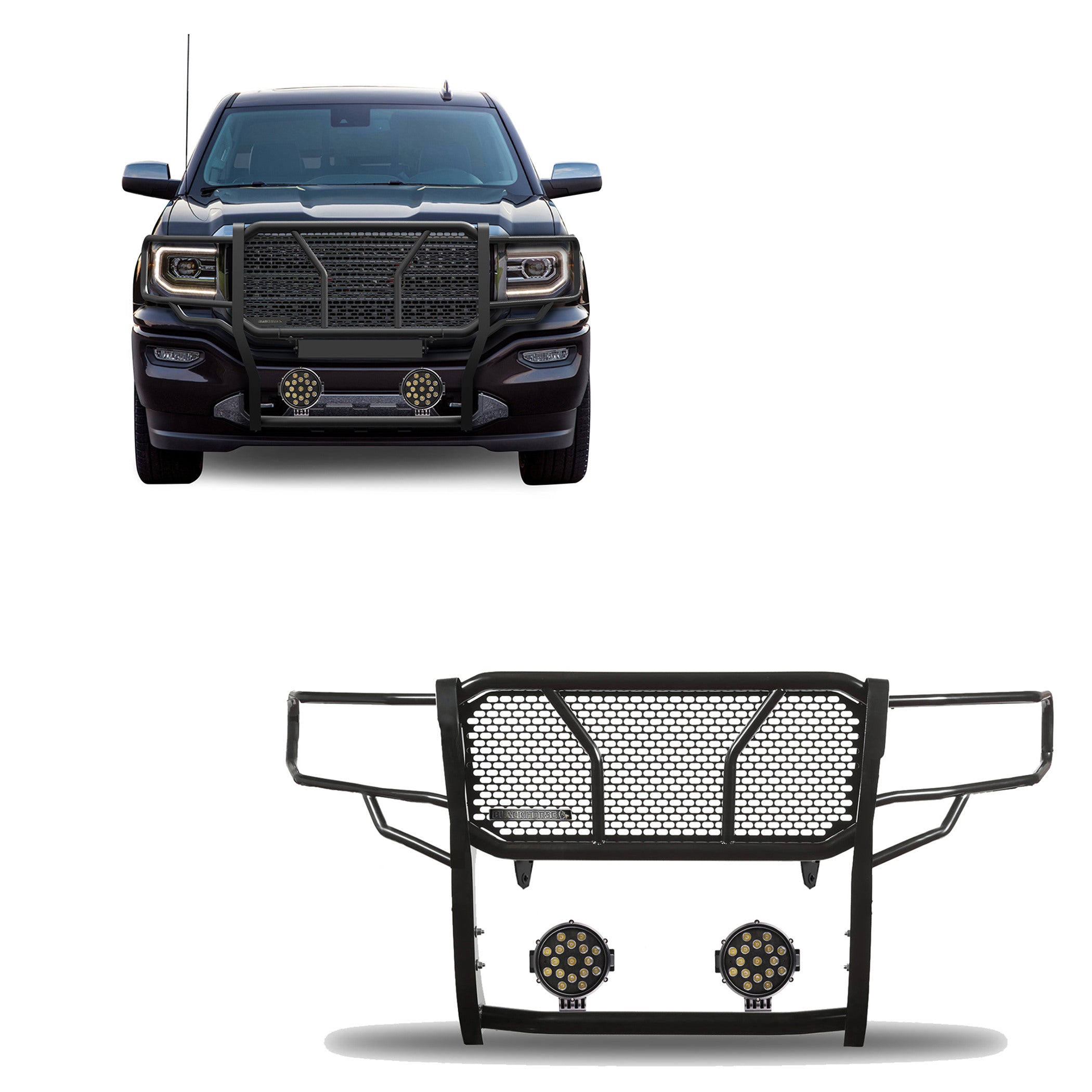 2014-2022 Gmc Sierra 1500 Rugged Heavy Duty Grille Guard Kit Modular | Black Horse Off Road - Image 1