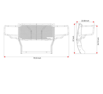 2014-2022 Gmc Sierra 1500 Rugged Heavy Duty Grille Guard Kit Modular | Black Horse Off Road - Image 10