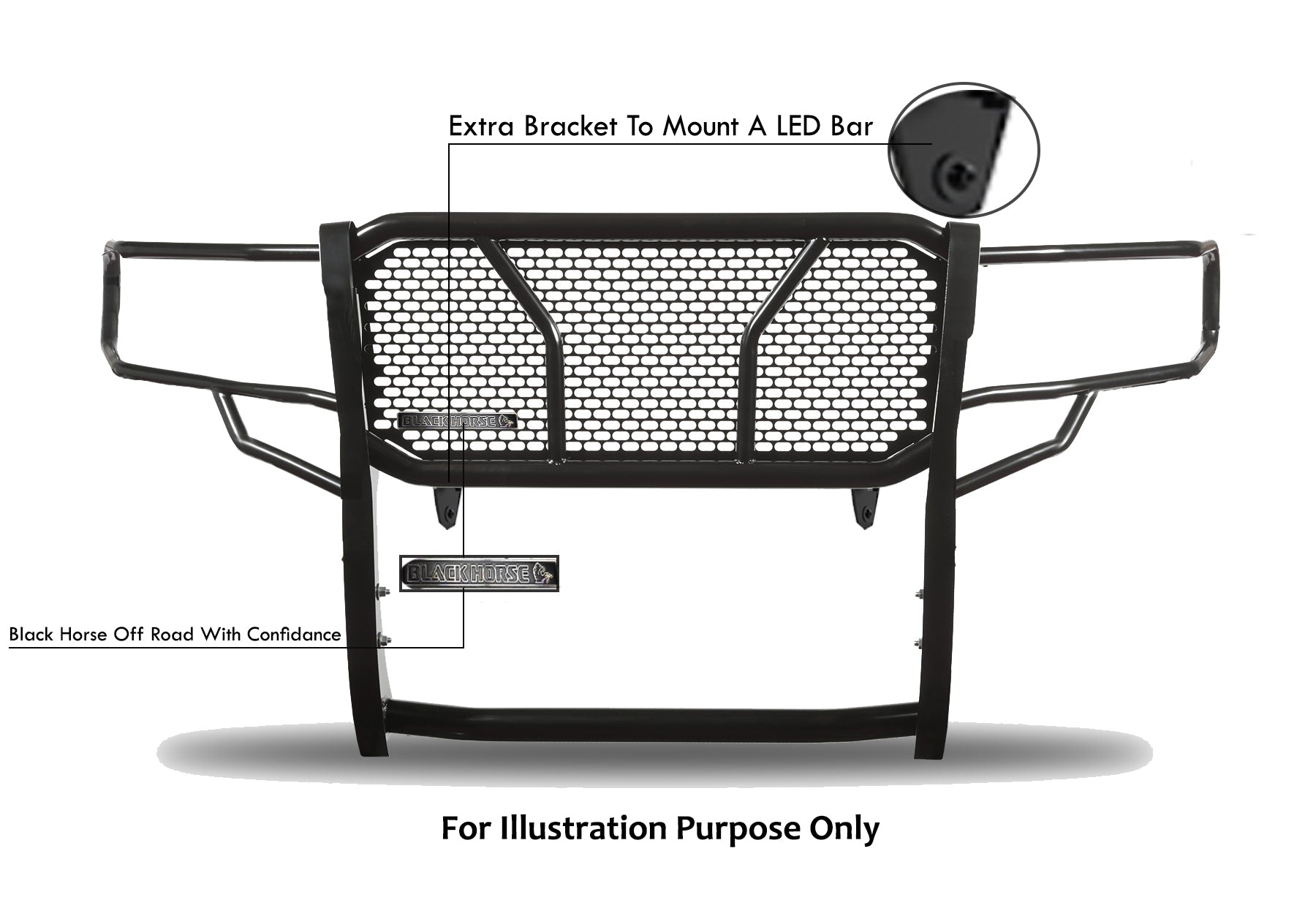 2014-2022 Gmc Sierra 1500 Rugged Heavy Duty Grille Guard Modular | Black Horse Off Road - Image 5