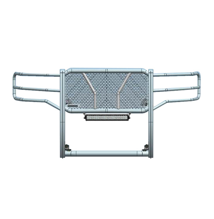 2015-2019 Gmc Sierra 2500 Hd Rugged Heavy Duty Grille Guard Kit Modular Includes 20" Double Row LED Light | Black Horse Off Road - Image 1