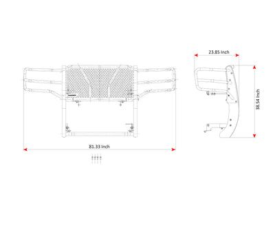 2015-2019 Gmc Sierra 2500 Hd Rugged Heavy Duty Grille Guard Kit Modular Includes Single Row LED Light | Black Horse Off Road - Image 10