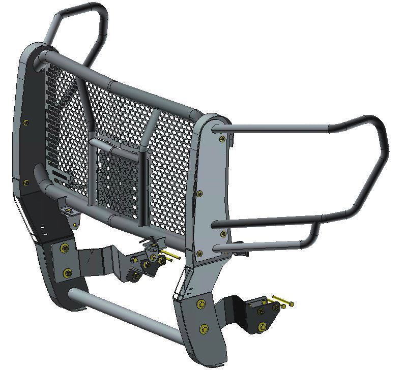 2019-2021 Gmc Sierra 1500 Rugged Heavy Duty Grille Guard Kit Modular | Black Horse Off Road - Image 5
