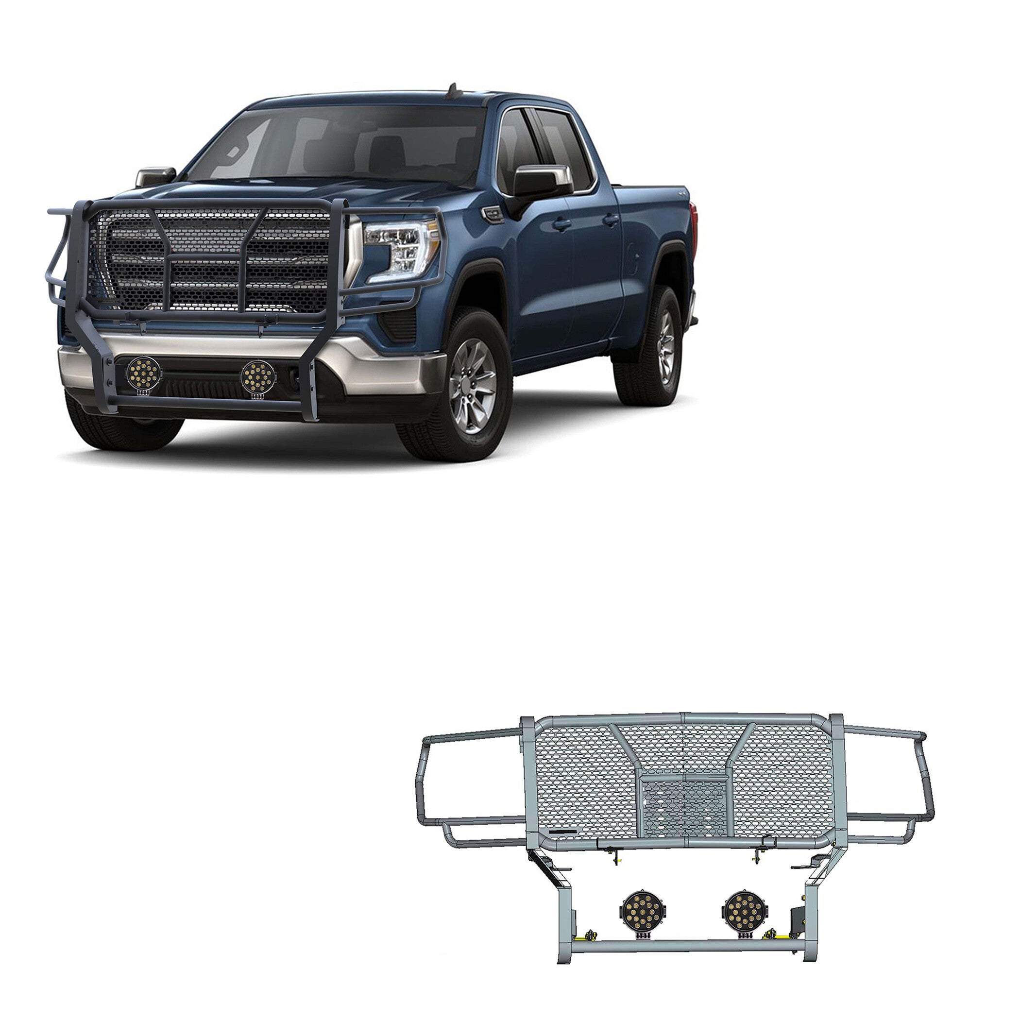2020-2026 Gmc Sierra 2500 Hd Rugged Heavy Duty Grille Guard Kit Modular | Black Horse Off Road - Image 1