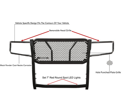 2022-2024 Nissan Frontier Rugged Heavy Duty Grille Guard Kit Modular | Black Horse Off Road - Image 4