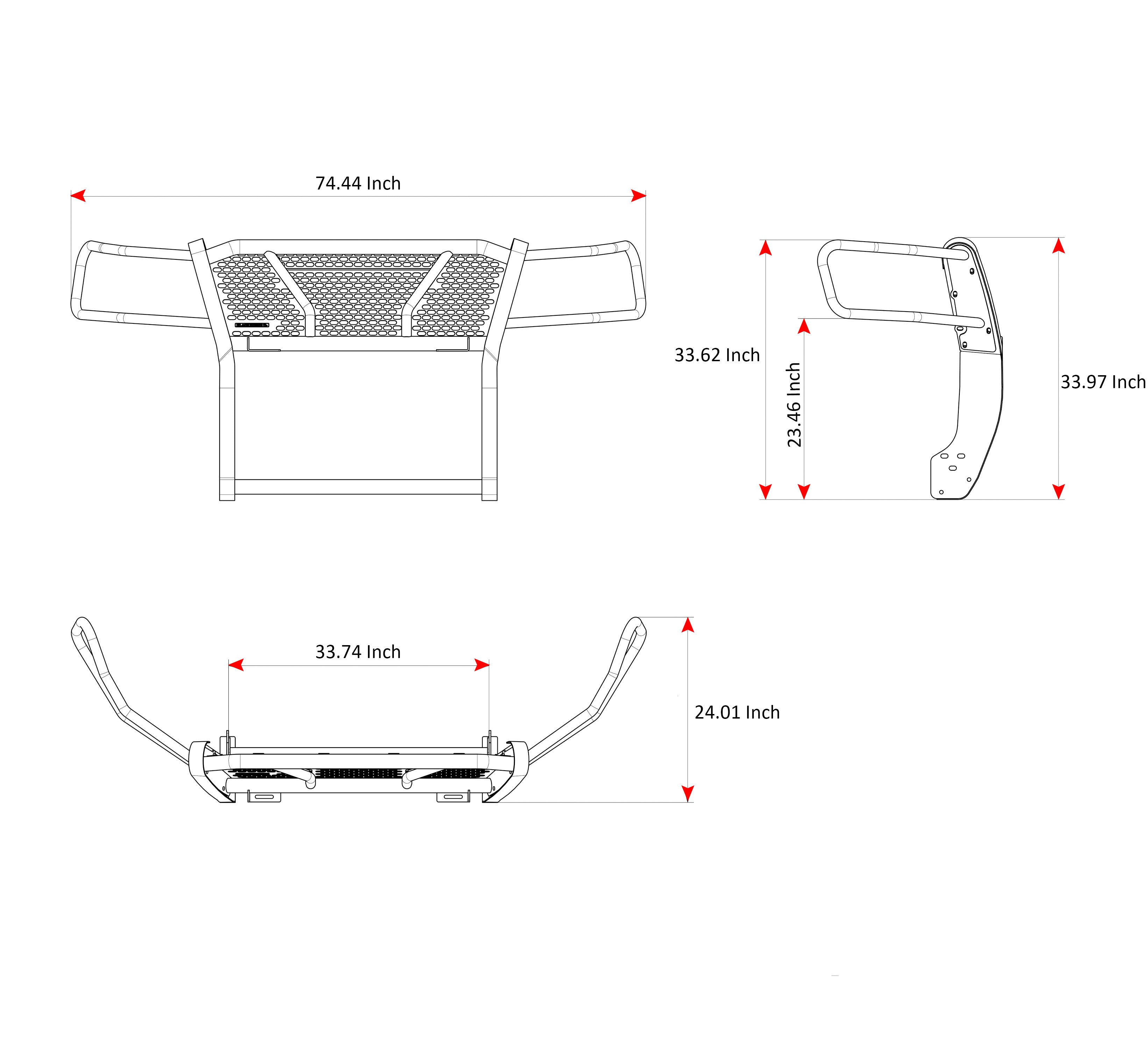 2022-2024 Nissan Frontier Rugged Heavy Duty Grille Guard Modular | Black Horse Off Road - Image 5