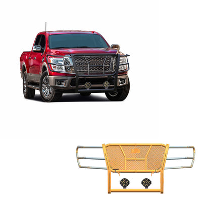 2017-2024 Nissan Titan Rugged Heavy Duty Grille Guard Kit Modular | Black Horse Off Road - Image 1