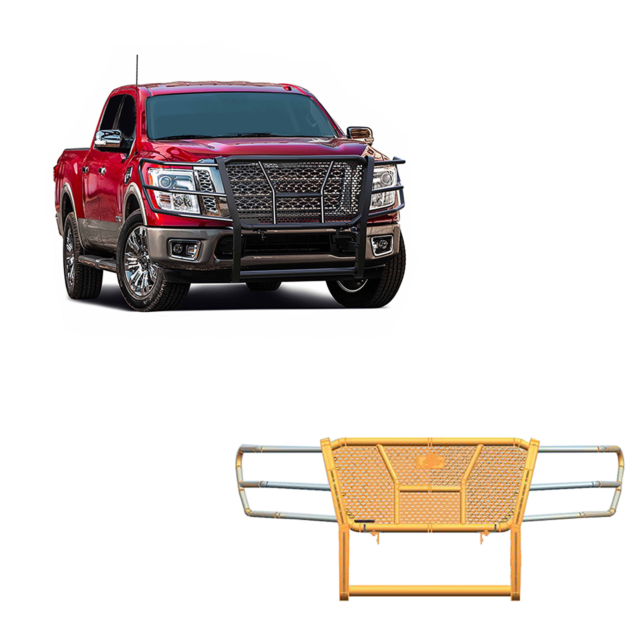 2017-2024 Nissan Titan Rugged Heavy Duty Grille Guard Modular | Black Horse Off Road - Image 1